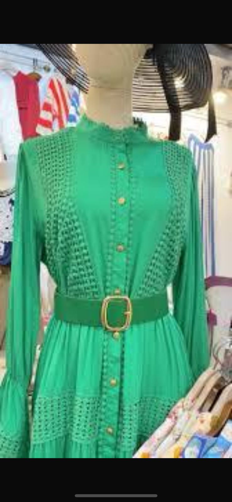 Cut Out Green Long Dress