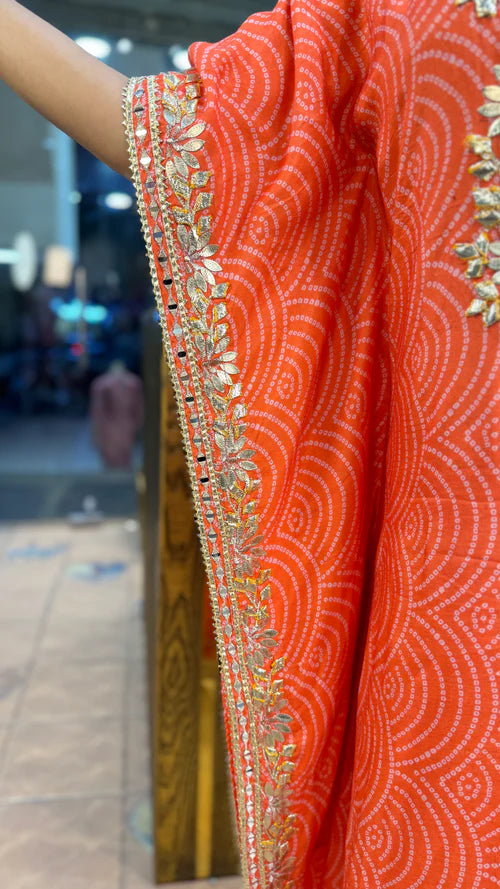 The Ombré Bandhani Dhoti Kaftan